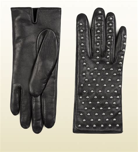 gucci leather gloves|gucci black leather gloves.